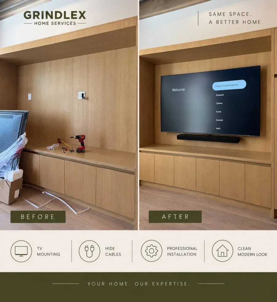 Custom Built-In TV Mounting in a Los Angeles Home