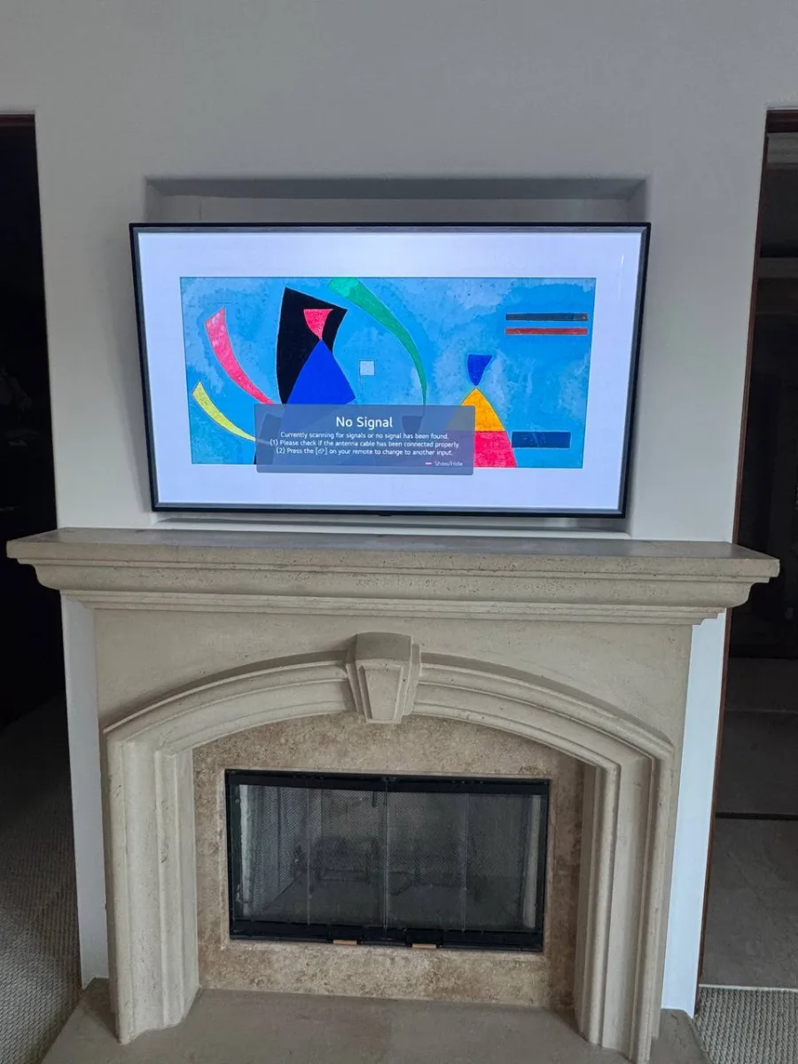 Project Spotlight: TV Mount in a Fireplace Niche